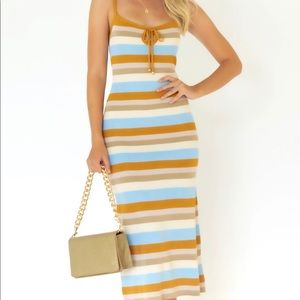 Stripe long dress